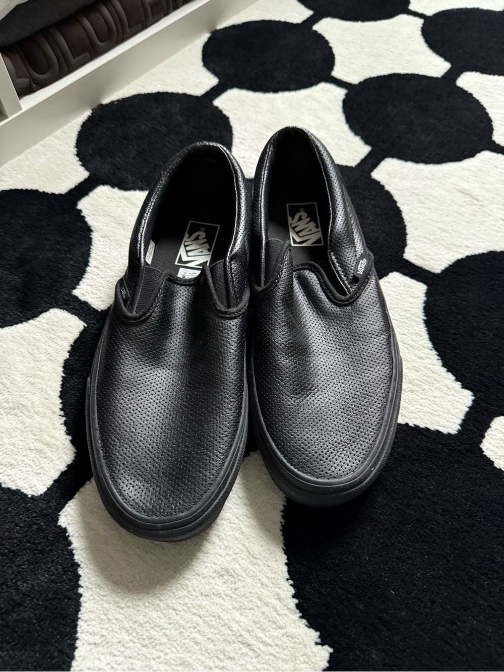 Vans Slip-On Perforated Leather Loafers - Black